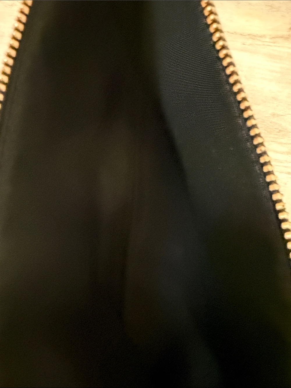 Tory Burch Black Suede Clutch with Gold Logo Medallion - Picture 5 of 6